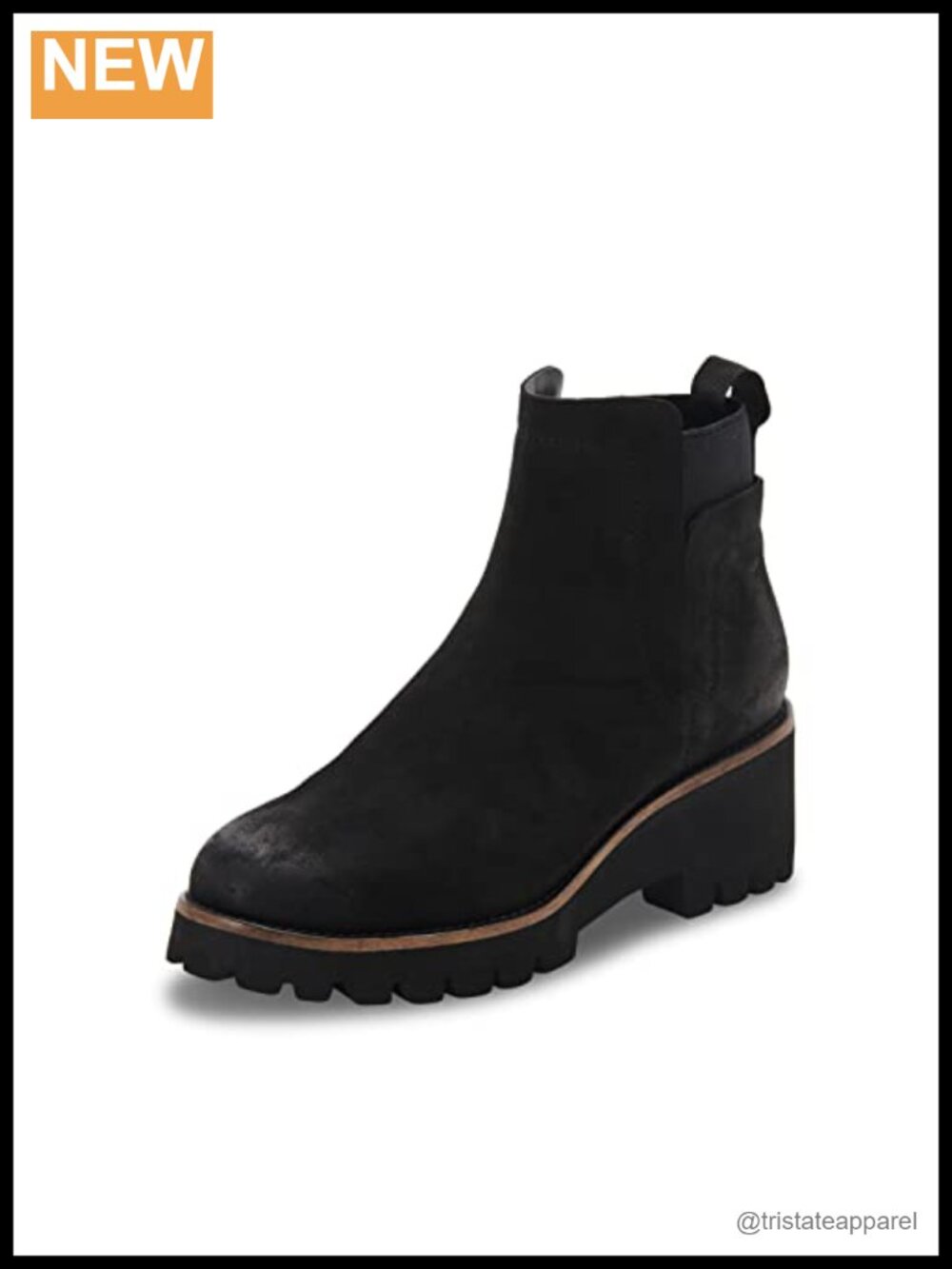 Blondo Women's Danika Waterproof Ankle Boots Pull-On Block Heel Nubuck